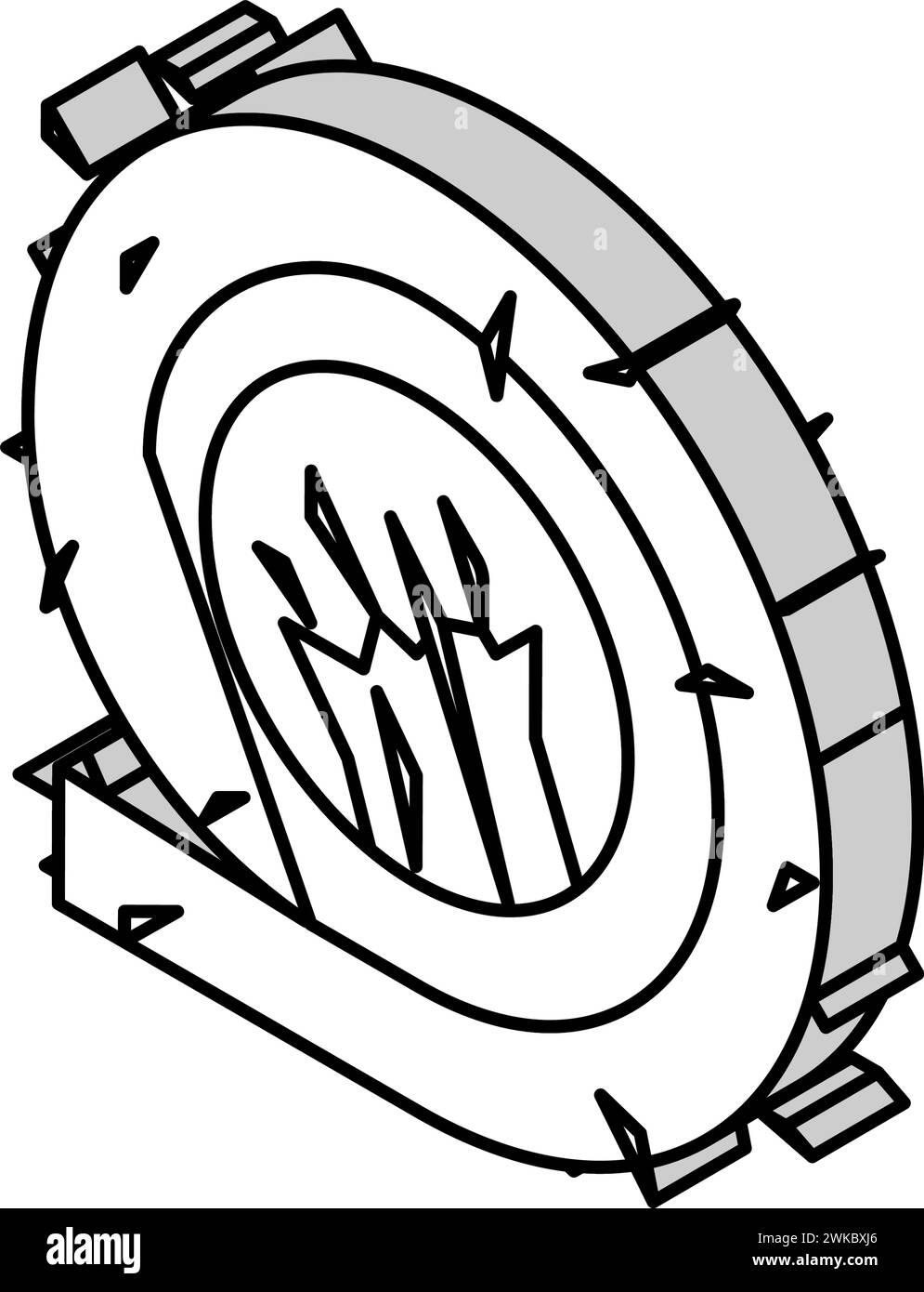 Isometrische Ikonen-Vektor-Illustration von Fiberasbest Stock Vektor