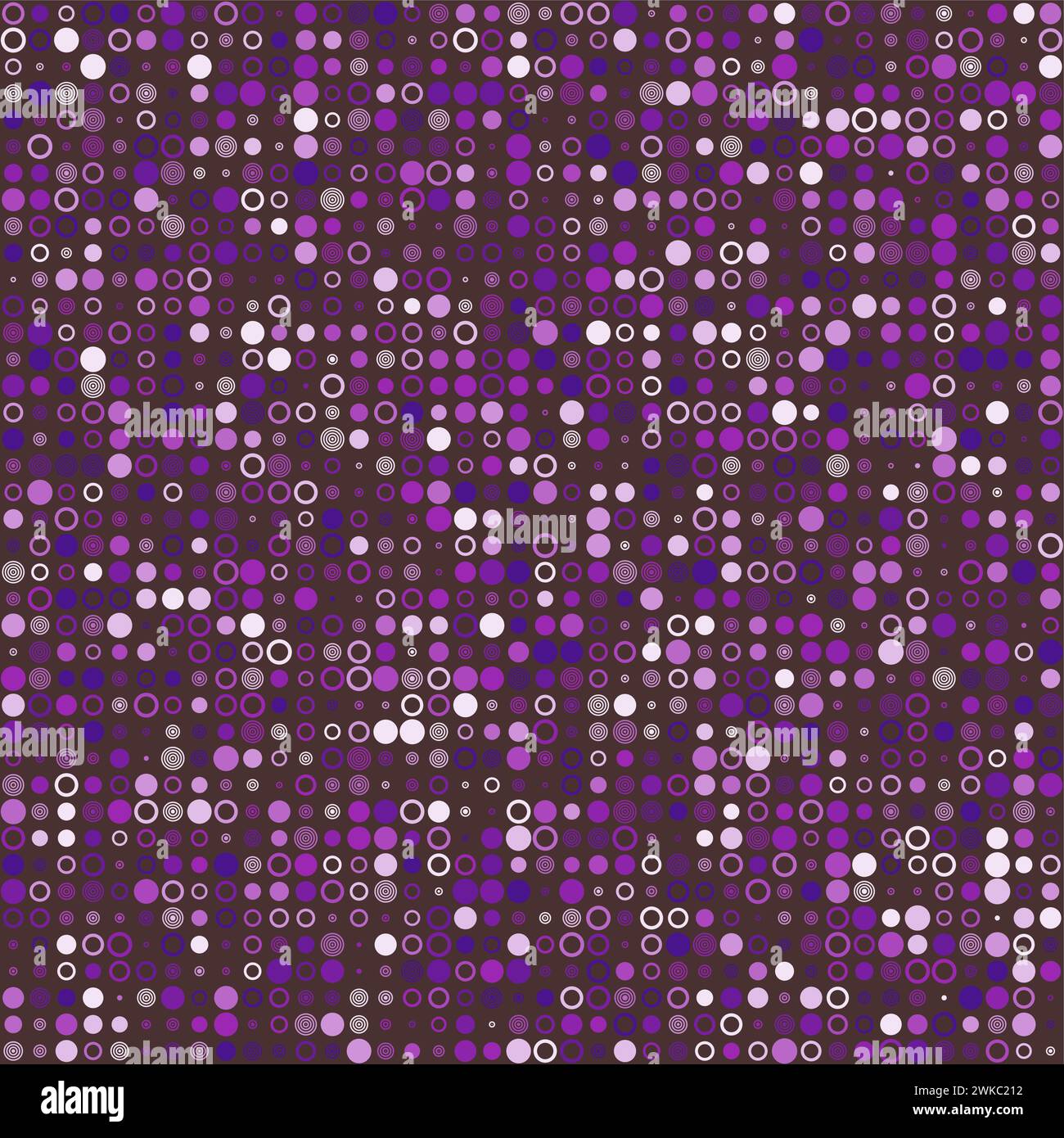Geometrische Formen. Verschiedene Stilkreise in mehreren Farben. Tiefviolett, Lavendel, Pflaume, staubige Rose. Ursprüngliche Vektorabbildung. Stock Vektor