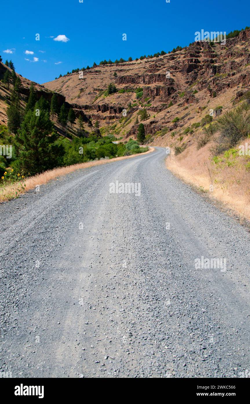 South Fork John Day River Back Country Byway, South Fork John Day Wild and Scenic River, Oregon Stockfoto