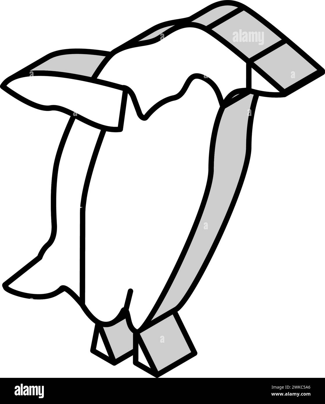 abbildung des isometrischen Symbolvektors für pinguinvögel Stock Vektor