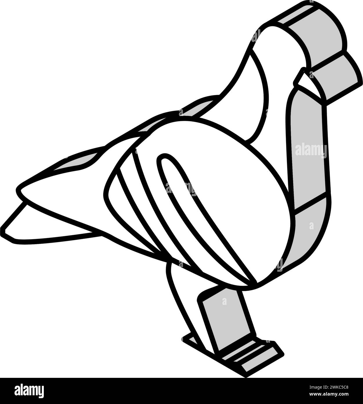 Abbildung des isometrischen Symbolvektors für Taubenvögel Stock Vektor