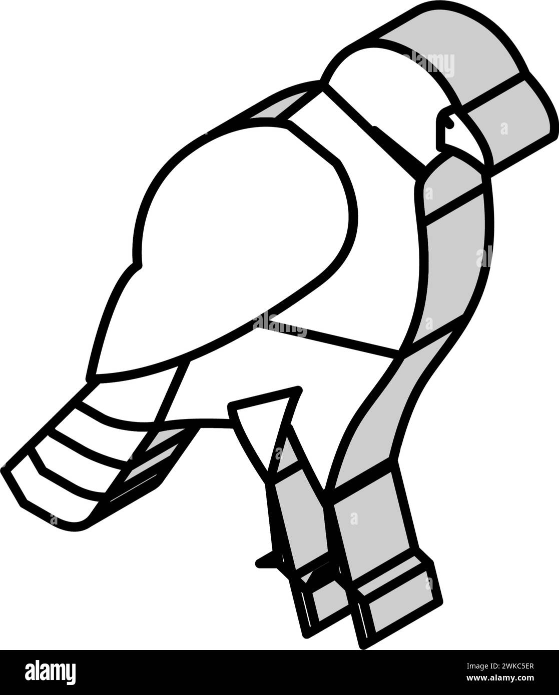 hawk Vogel isometrische Icon Vektor Illustration Stock Vektor