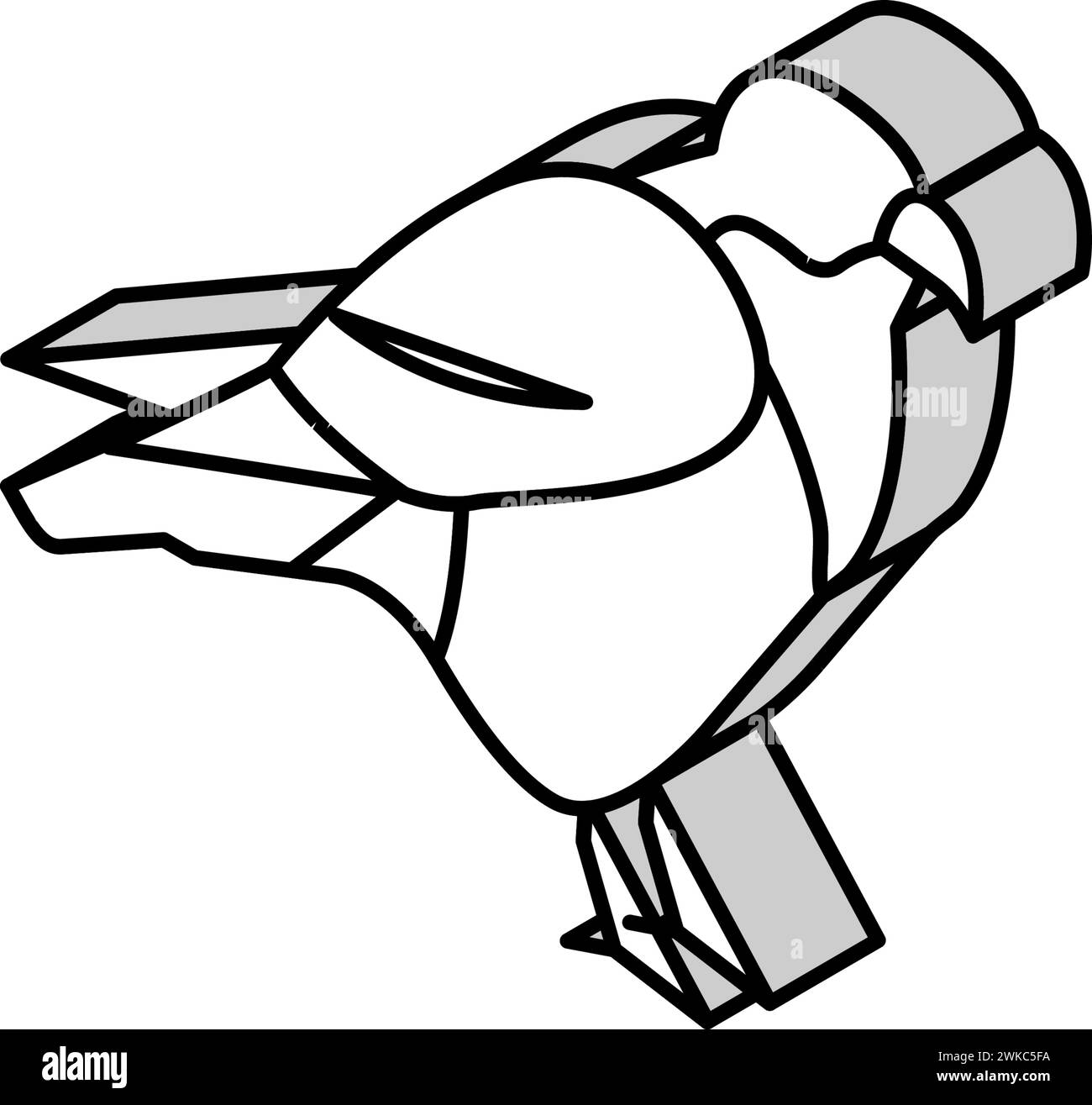 falcon Vogel isometrische Icon Vektor Illustration Stock Vektor