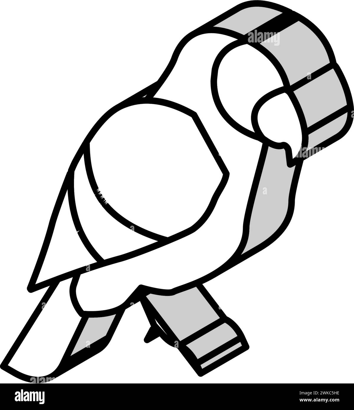 Papagei tropischer Vogel isometrische Icon Vektor Illustration Stock Vektor