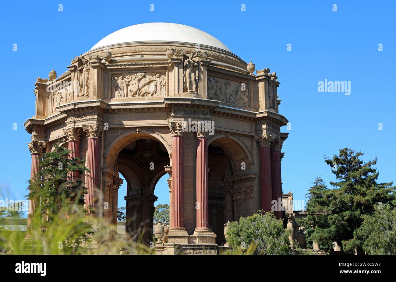 Die Rotunde des Palace of Fine Arts in San Francisco, Kalifornien Stockfoto