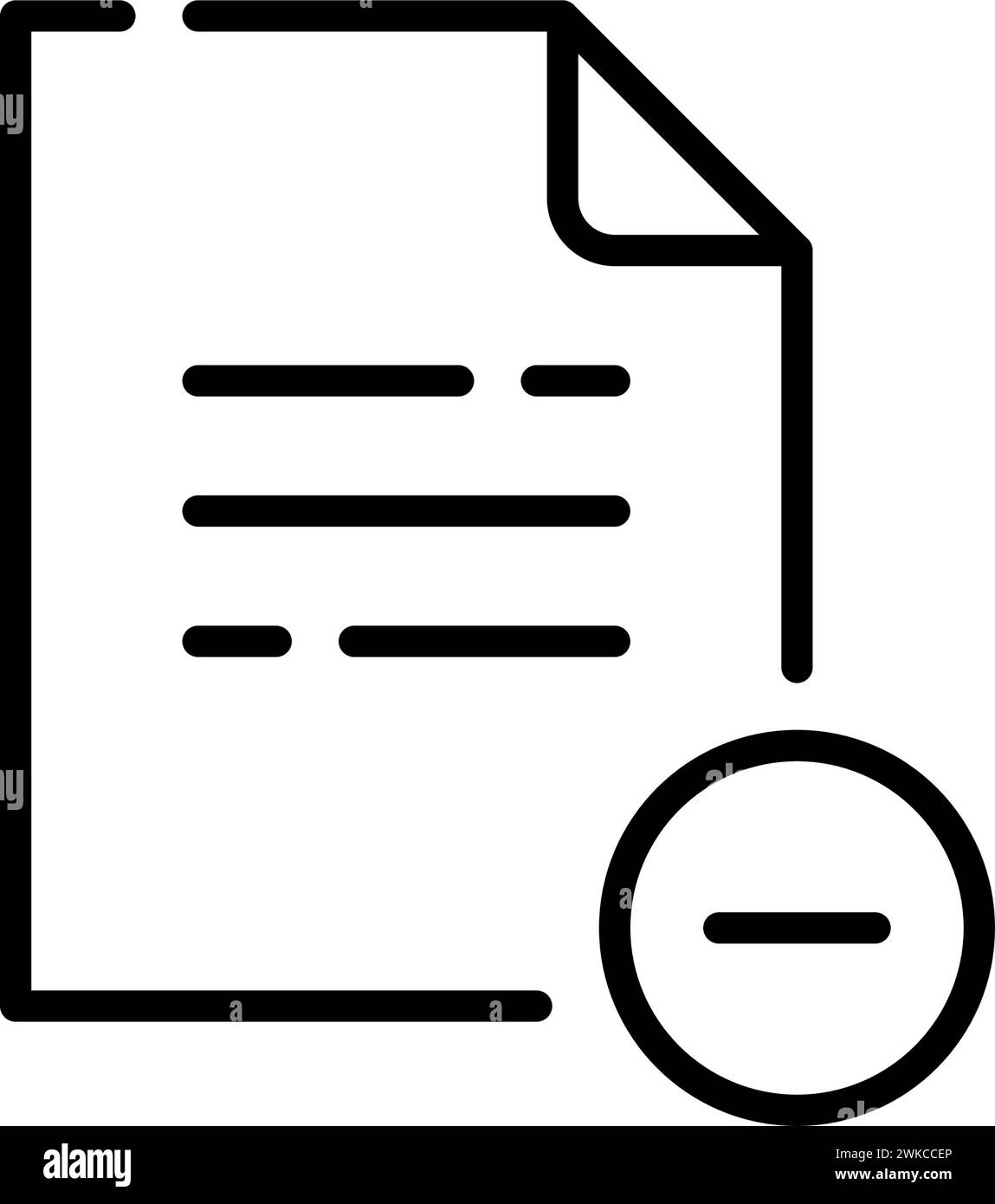 Rechteckiges Strichbildsymbol mit Minuszeichen für Branding-Grafiken Stock Vektor