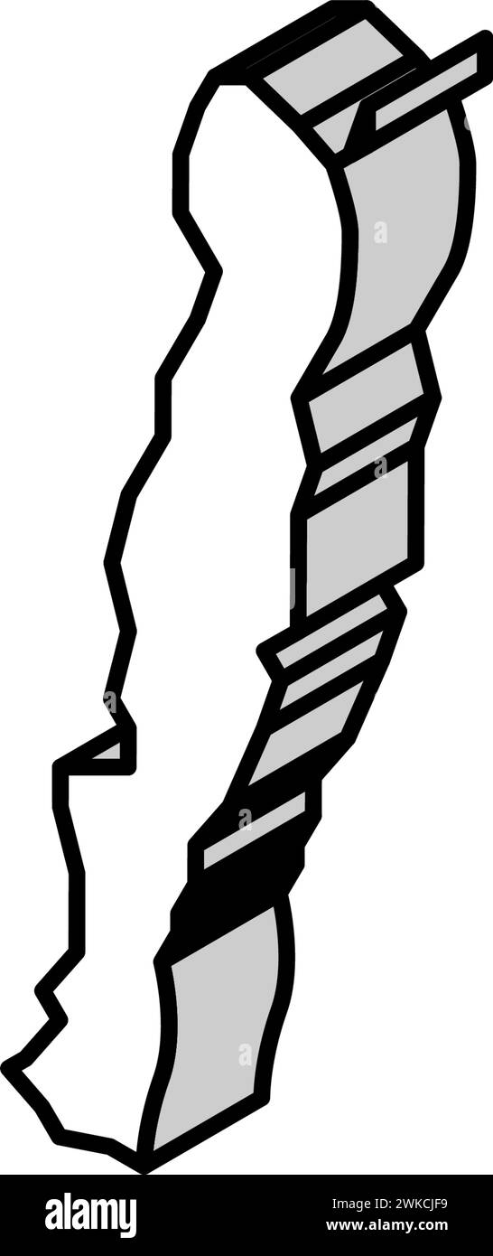 macquarie Island isometrische Icon Vektor-Illustration Stock Vektor