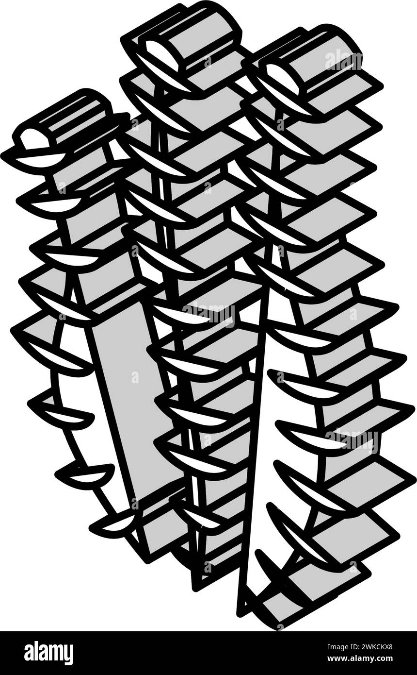 Hornwort Meeresalgen isometrische Icon Vektor Illustration Stock Vektor