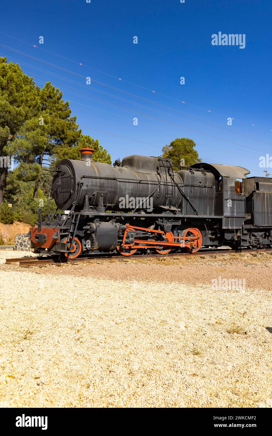 Dampfmaschine, älteste Kupferminen der Welt, Minas de Riotinto, Spanien Stockfoto