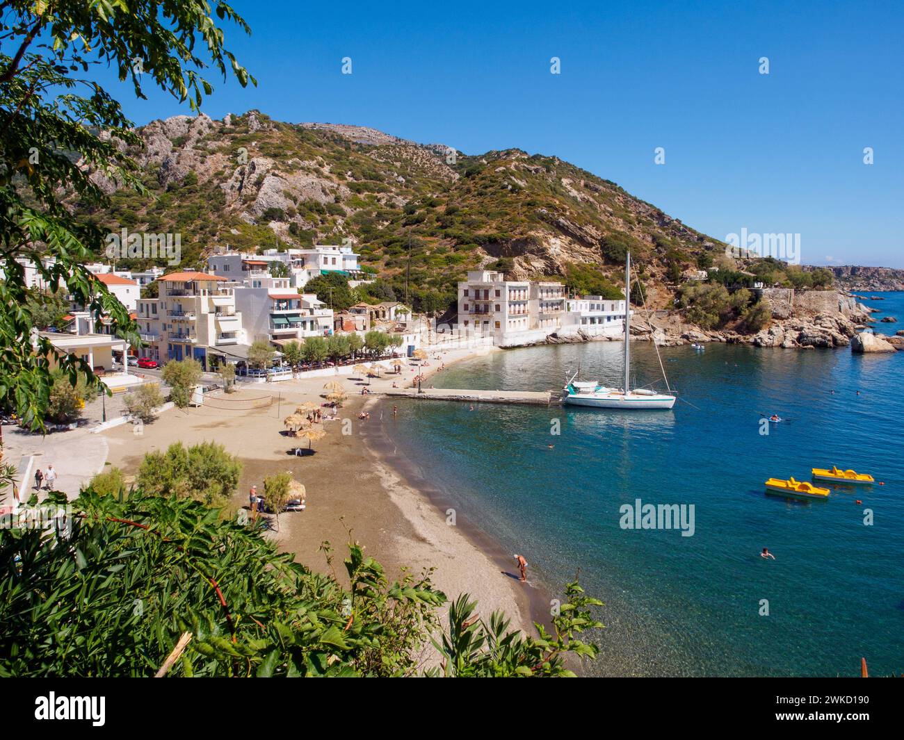 Therma-Dorf auf der Insel Ikaria, Griechenland Stockfoto