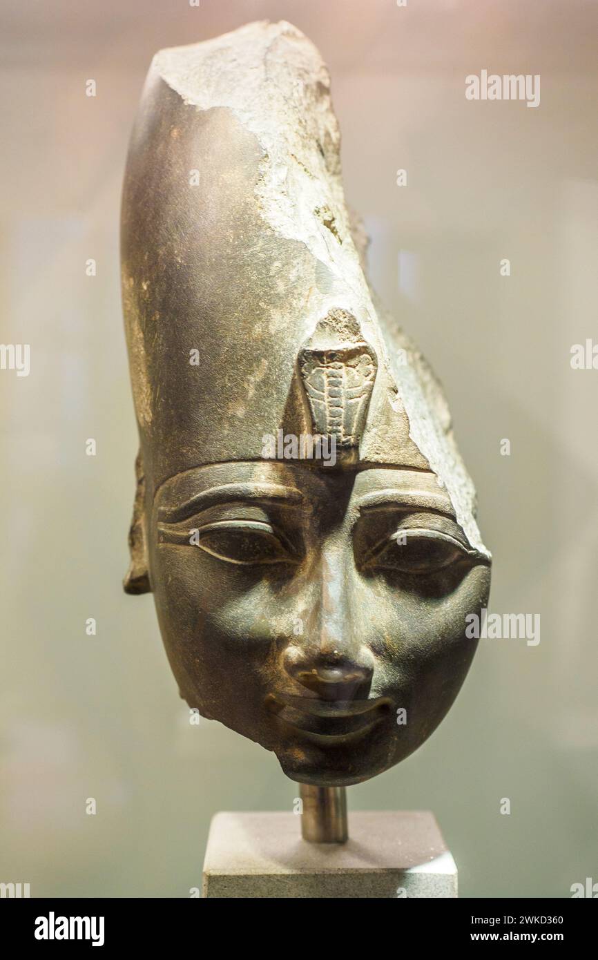 Leiter von Amenhotep II - Neues Königreich, Dynastie XVIII, Regierungszeit von Amenhotep II (1426–1400 v. Chr.) - Museo di Scultura Antica Giovanni Barracco, Rom, Italien Stockfoto