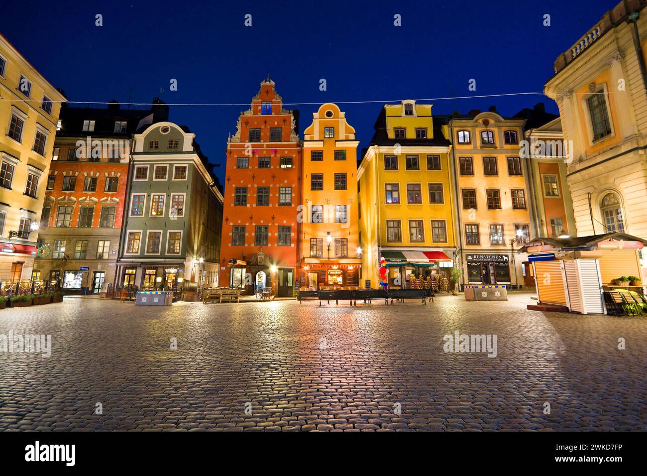 Stortorget - wichtigster und ältester Platz in Stockholms Altstadt, Schweden Stockfoto