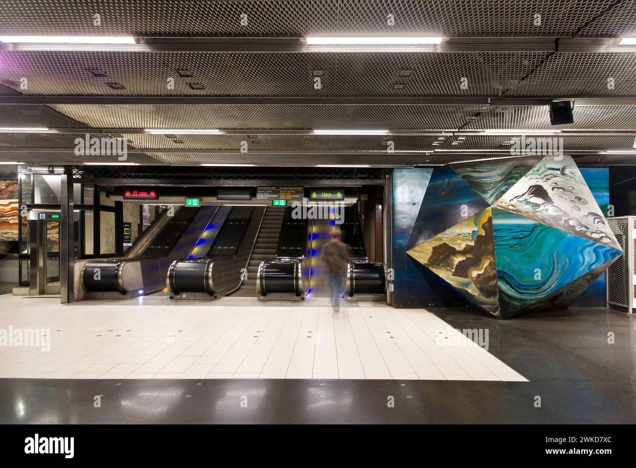 U-Bahn-Station Tekniska hogskolan in Stockholm, Schweden Stockfoto