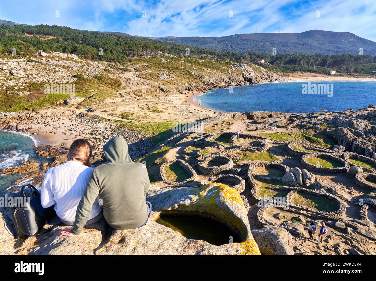 Castro de Baroña, Porto do Son, Ria de Muros y Noya, A Coruña, Galicien ...