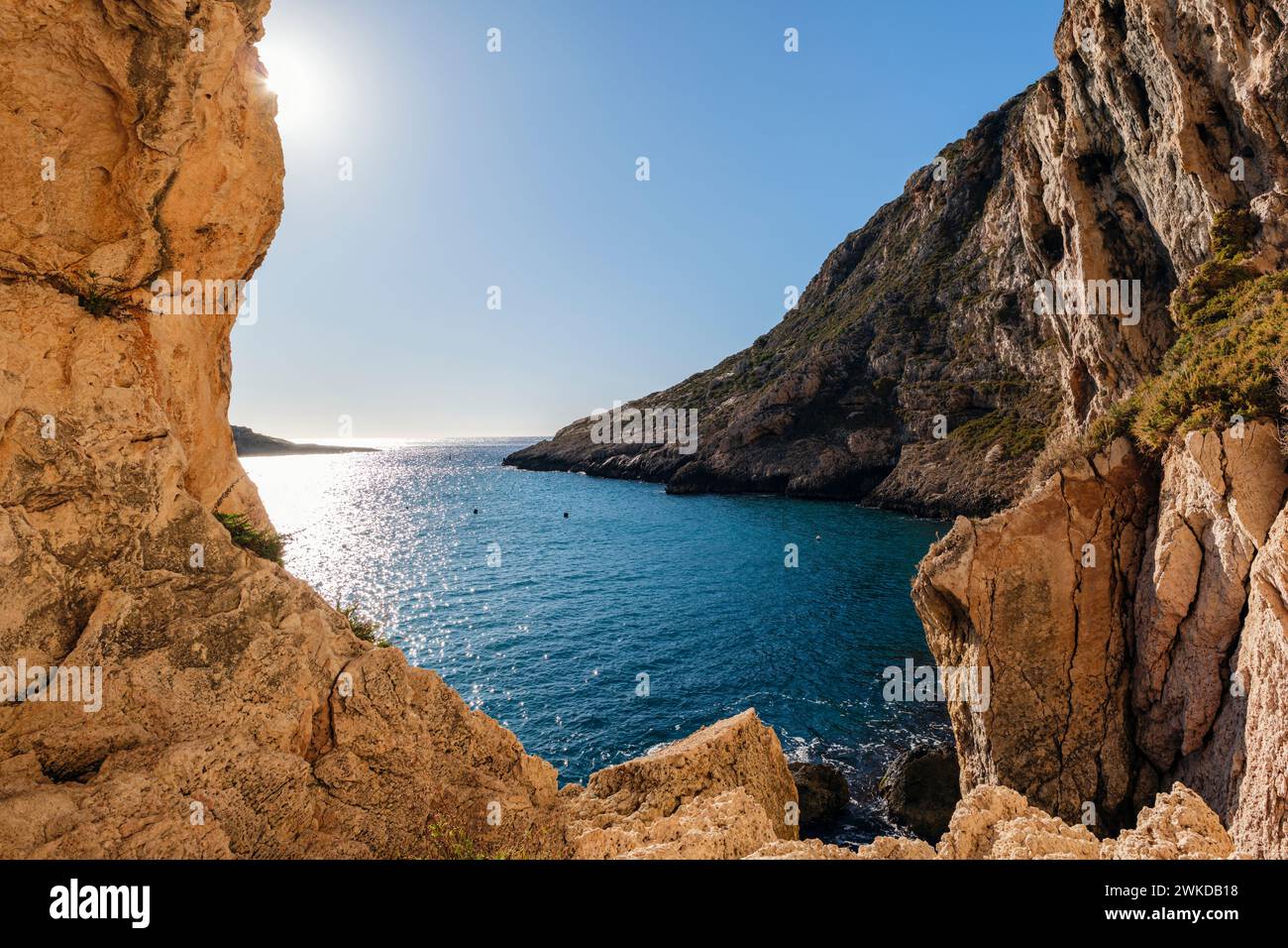Xlendi Bay, Xlendi, Gozo, Malta Stockfoto