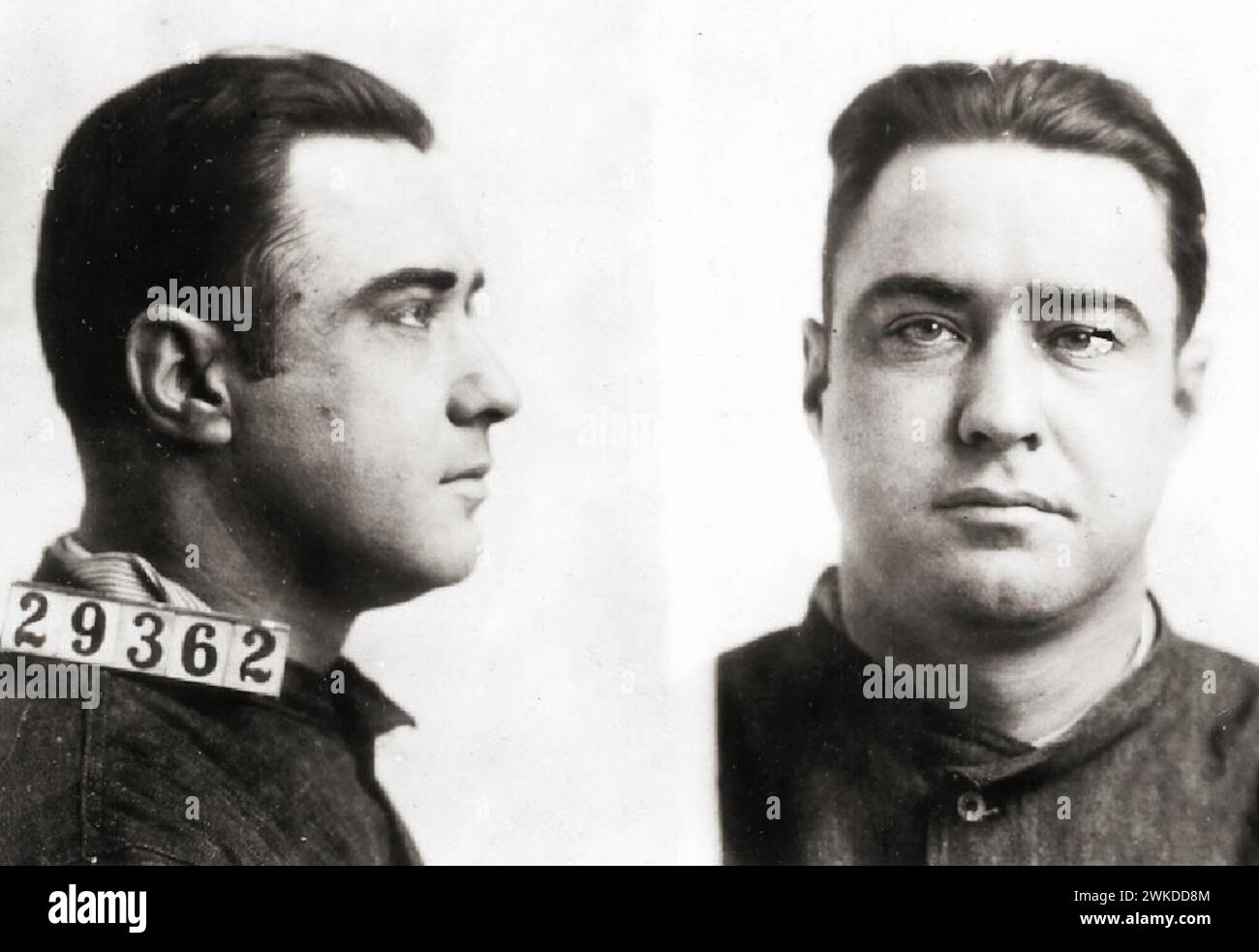 1920er Jahre Fahnenerschuss des kriminellen Gangsters George 'Machine Gun' Kelly Stockfoto