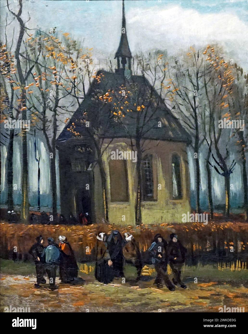 Verlassen der Reformierten Kirche in Nuenen (1884/1885) von Vincent van Gogh (1853–1890) Stockfoto
