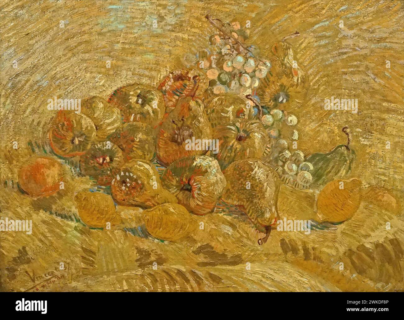Quitten Zitronen Birnen und Trauben (1887) von Vincent van Gogh (1853-1890) Stockfoto