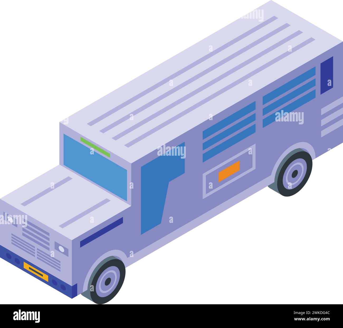 Grauer isometrischer Vektor des Transportsymbols. Tourismusverkehr. Stadtfahrzeug Stock Vektor