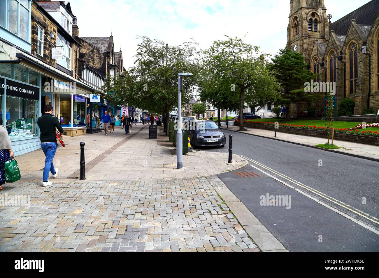 Blick vom Grove Ilkley Wharfedale Yorkshire UK Stockfoto