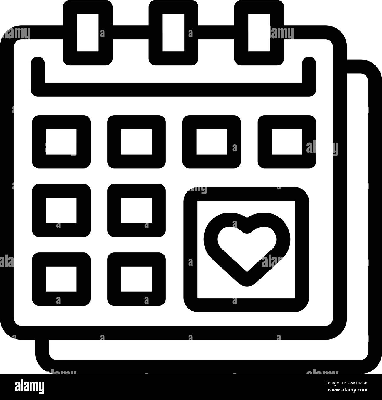 Konturvektor des Heiligen Kalenders. katholische Schrift. Massenpriester heilig Stock Vektor