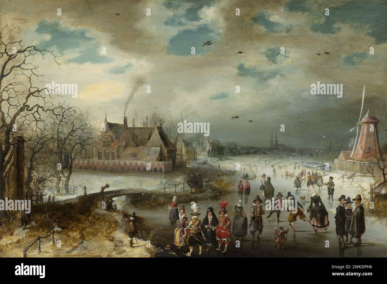 National Gallery of Art – Adam van Breen – Skaten auf der gefrorenen Amstel 1611. Öl auf Platte, 43 x 65 cm. Adam van Breen (Niederländisch, ca. 1585 1640). Cr Stockfoto