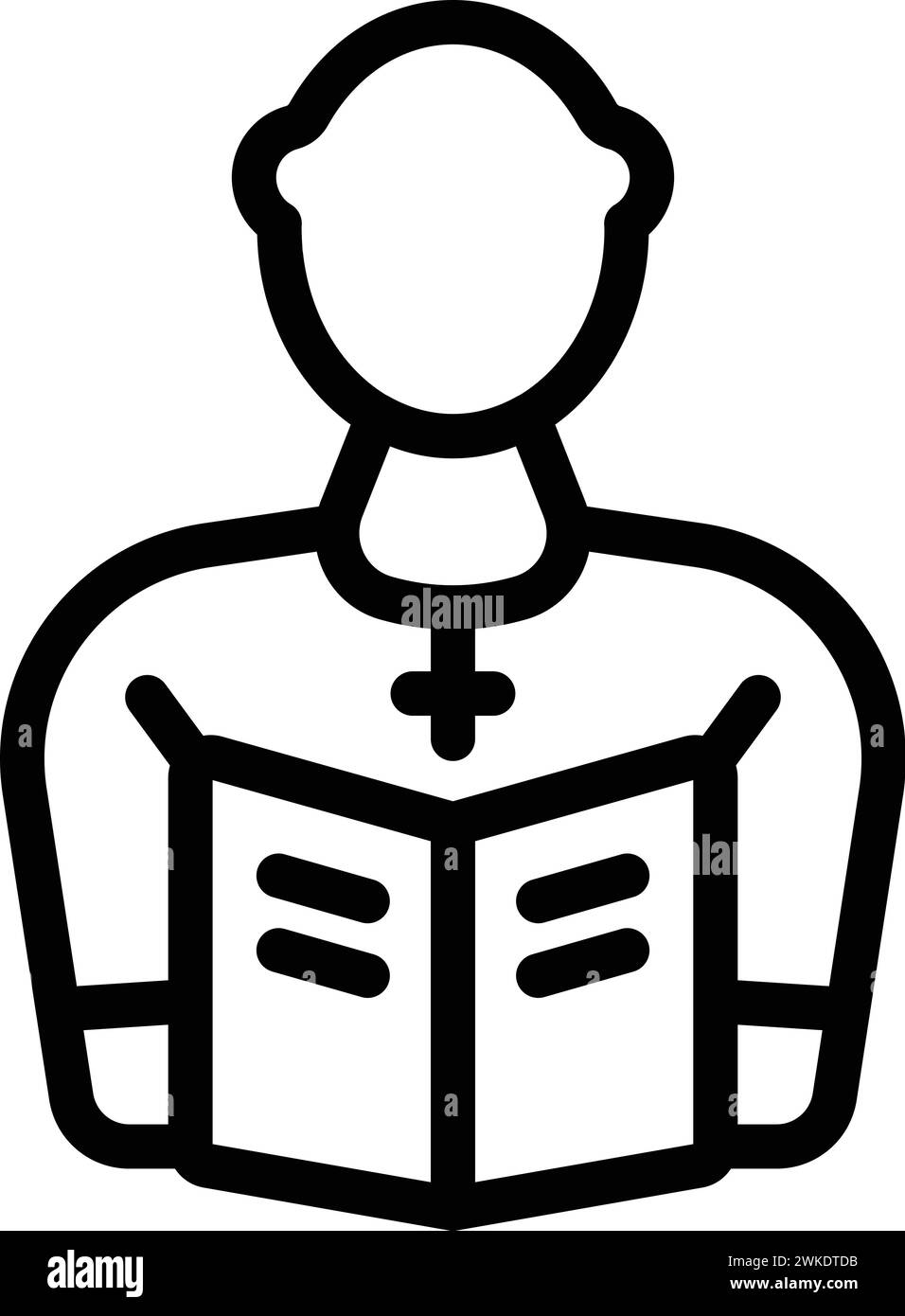 Das Gebetssymbol des Gläubigen Vektors. Meditationsreligion. Erwachsene Stock Vektor