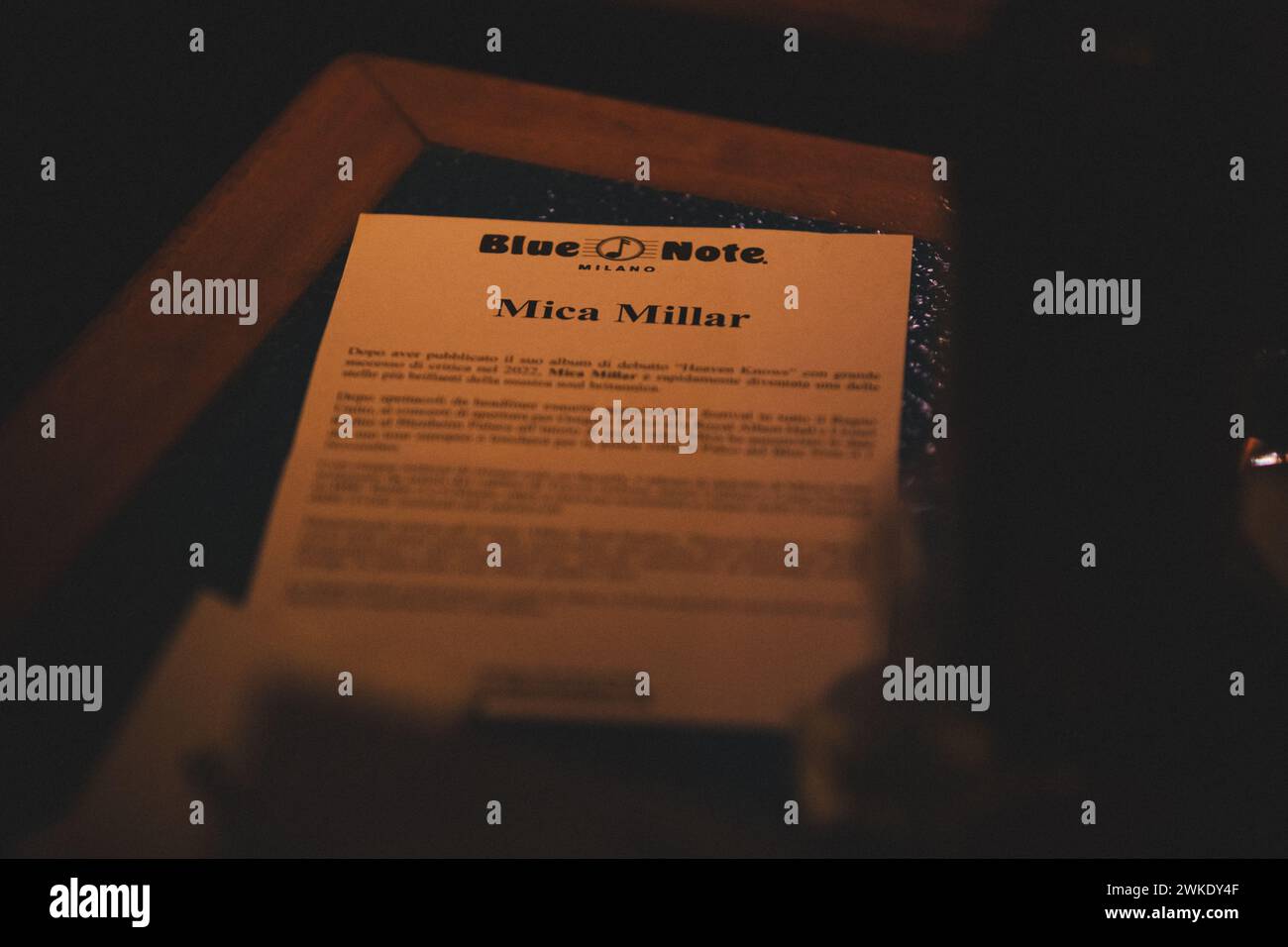 MICA Millar Live-Show im Blue Note Milano Stockfoto