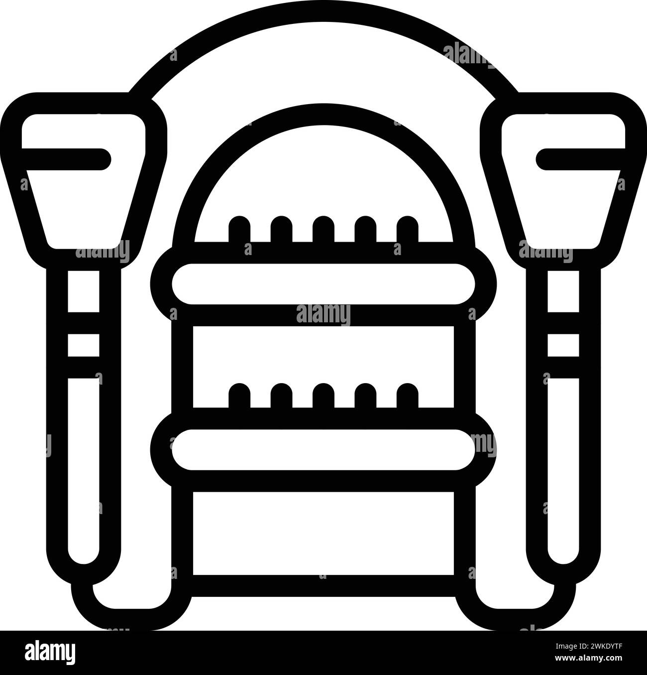 Hilfe Gummiboot Symbol Kontur Vektor. Meeressee. Schiffswrack Stock Vektor