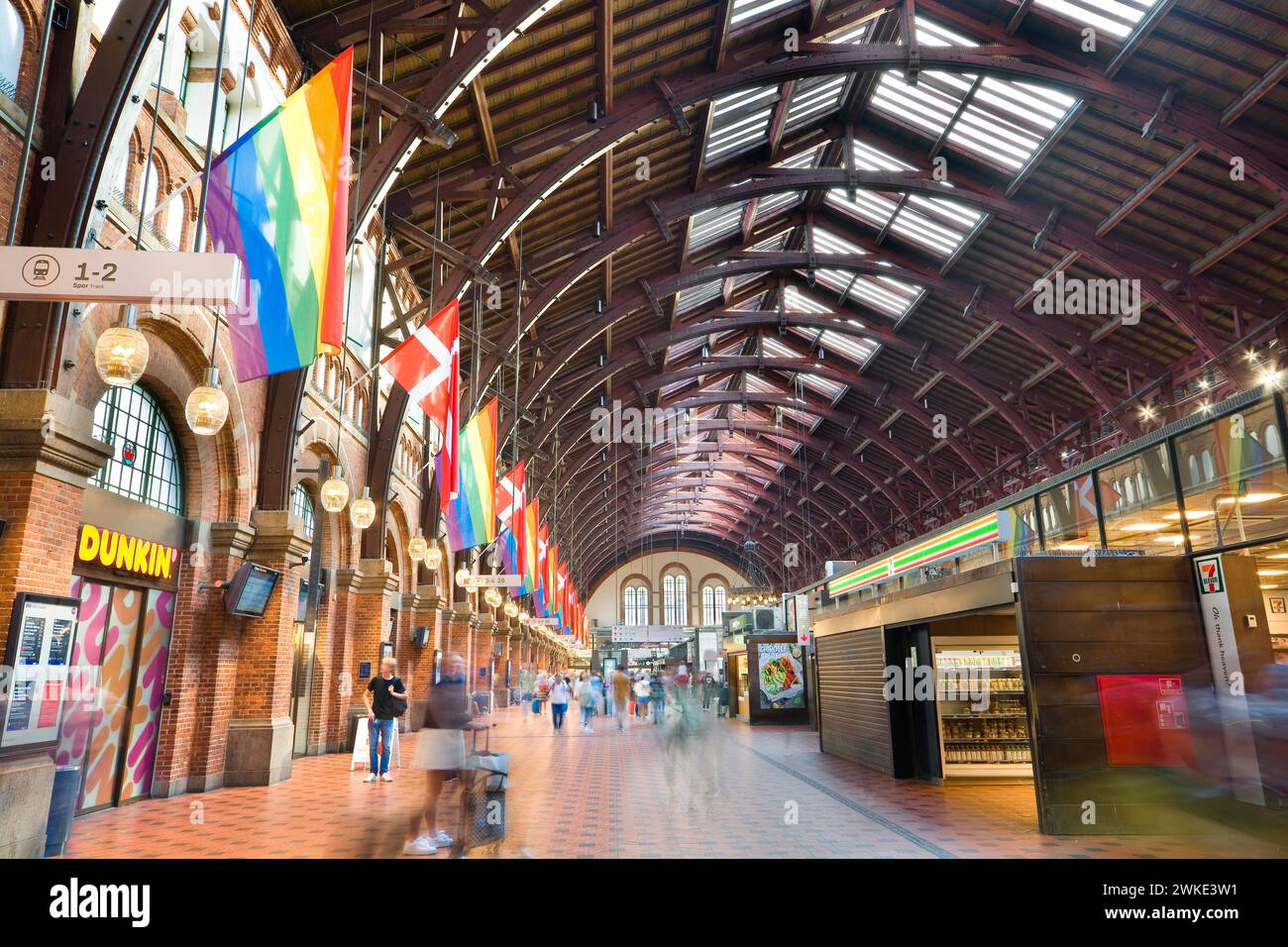 Halle des Kopenhagener Hauptbahnhofs, Dänemark Stockfoto