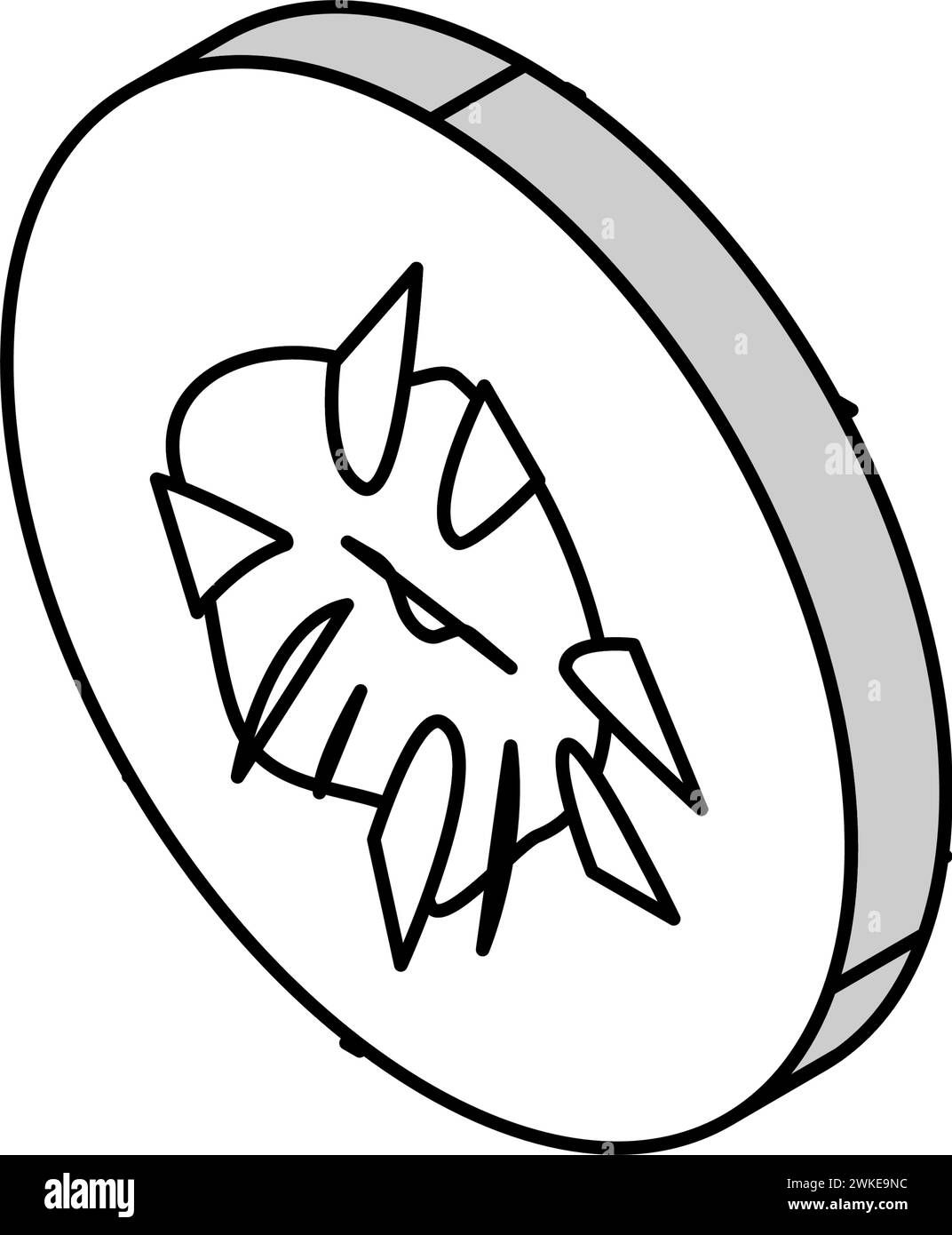 Isometrische Isometrie der hypertrophen Narbe Vektor-Illustration Stock Vektor