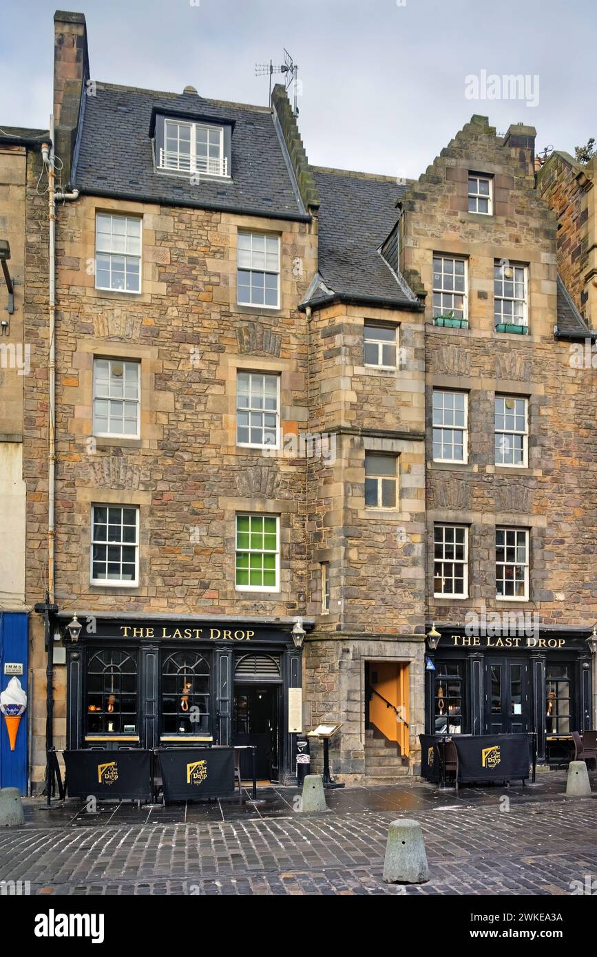 Großbritannien, Schottland, Edinburgh, Grassmarket, The Last Drop Pub. Stockfoto