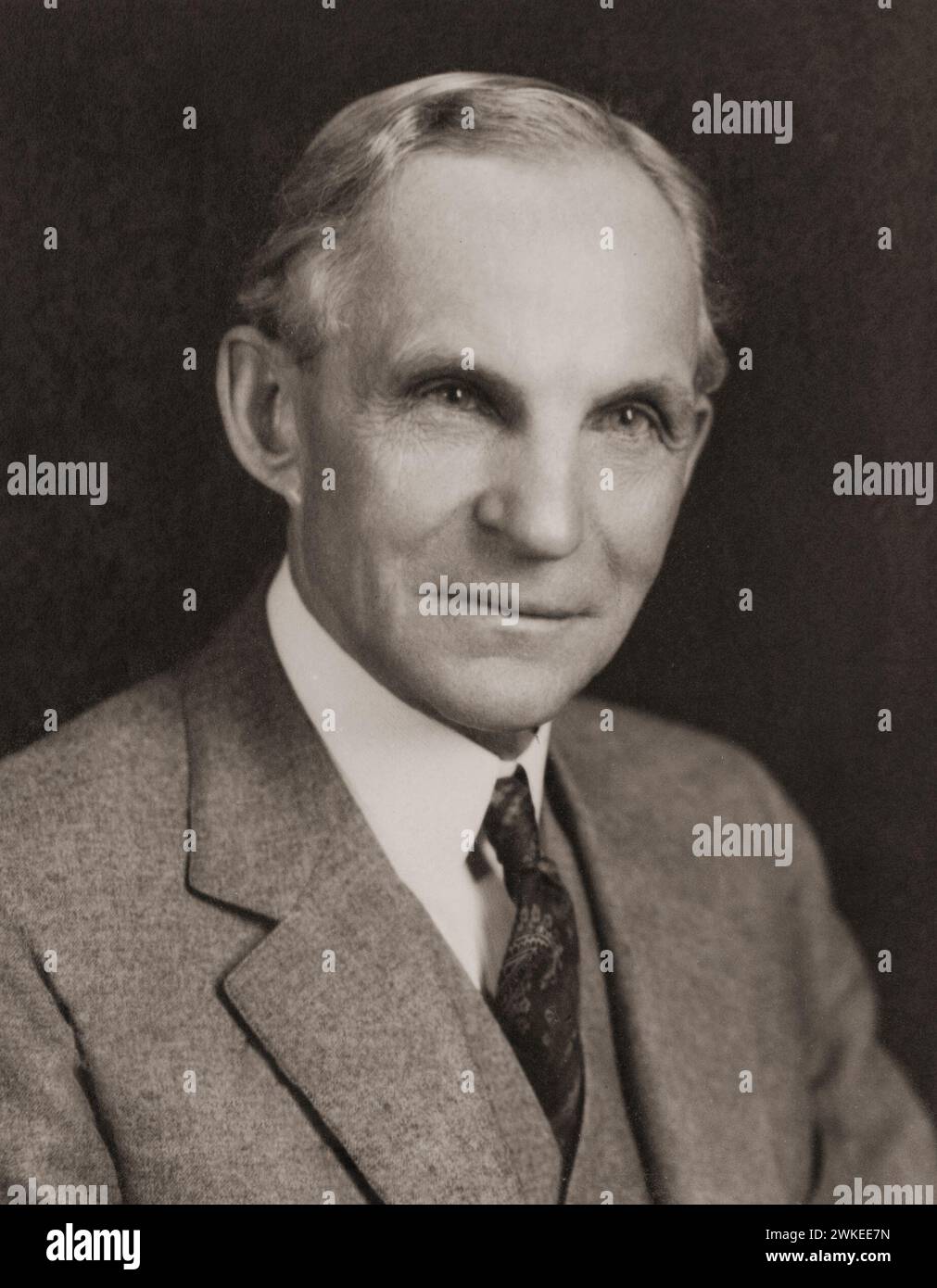 Vintage-Foto, Porträt von Henry Ford, 1940er Jahre Stockfoto