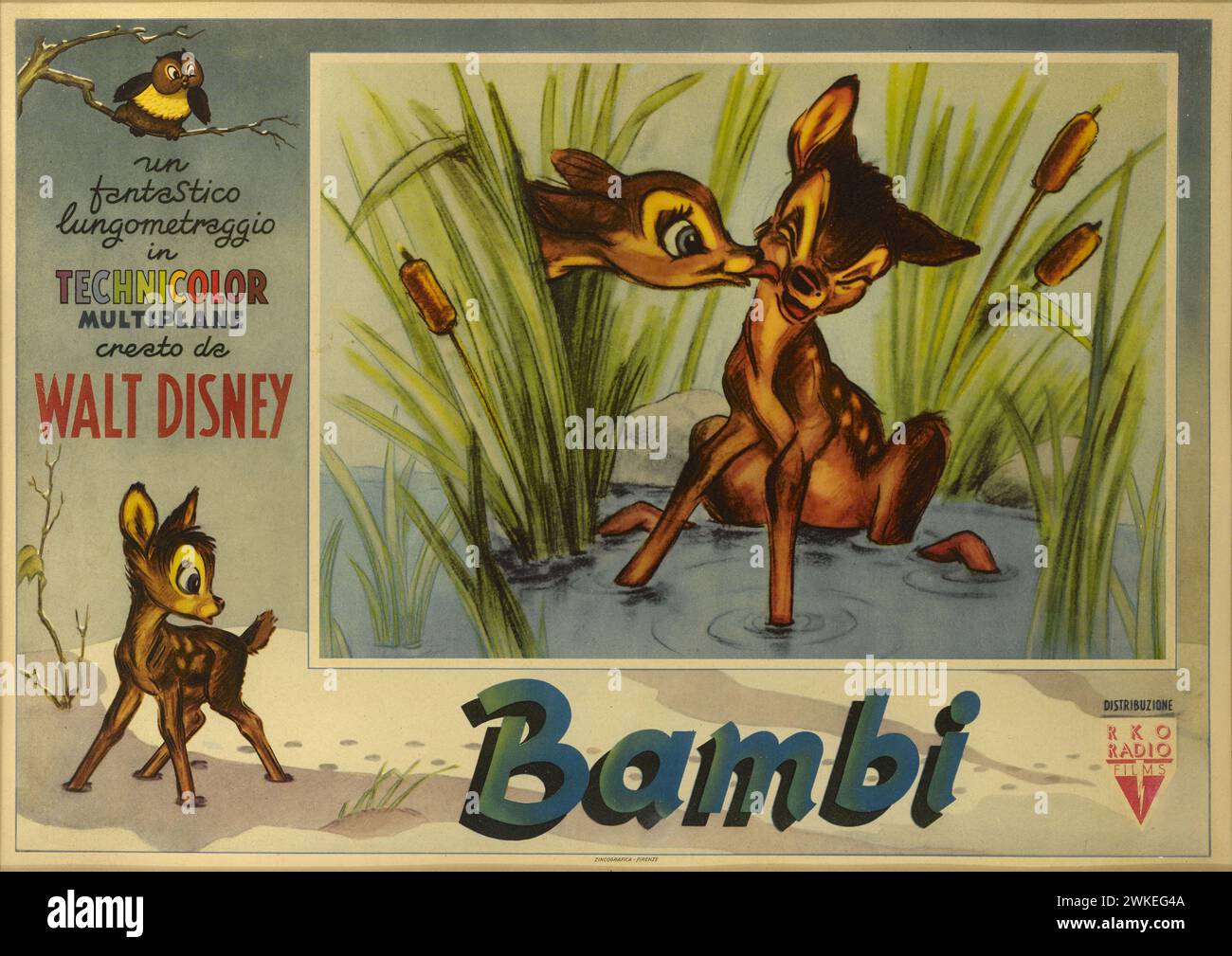 Filmplakat „Bambi“. Museum: © The Walt Disney Company. AUTOR: WALT DISNEY PRODUCTIONS. Stockfoto