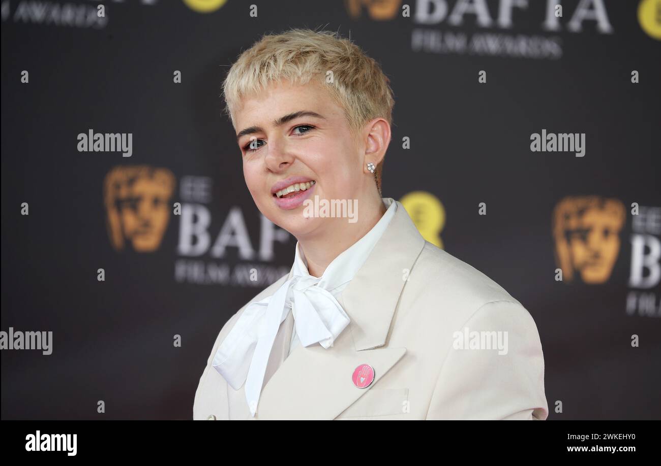 London, Großbritannien. Februar 2024. Molly Manning Walker nimmt 2024 an den EE BAFTA Film Awards in der Royal Festival Hall in London Teil. (Foto: Fred Duval/SOPA Images/SIPA USA) Credit: SIPA USA/Alamy Live News Stockfoto