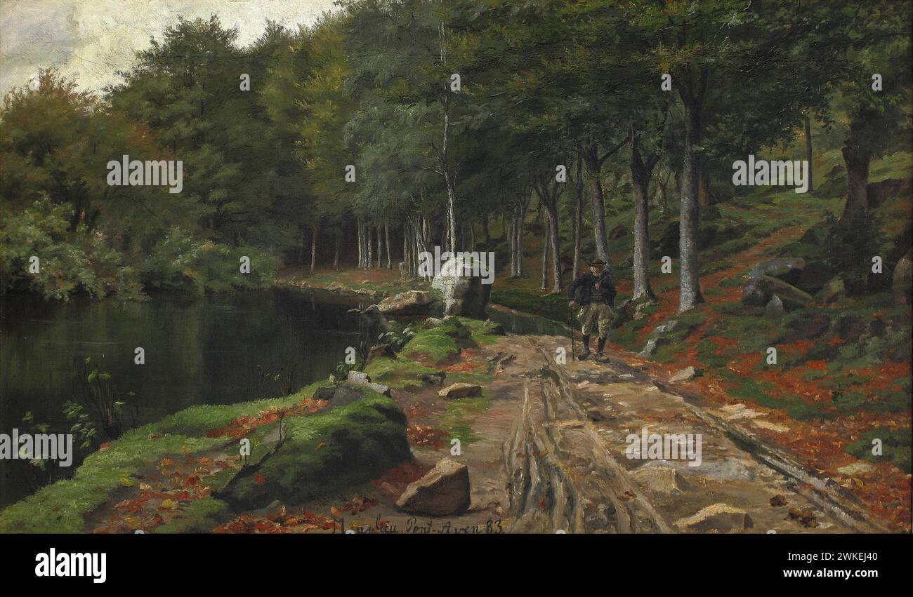 Der Bois d'Amour in Pont-Aven. Museum: Musée de Pont-Aven. Verfasser: Marie Luplau. Stockfoto