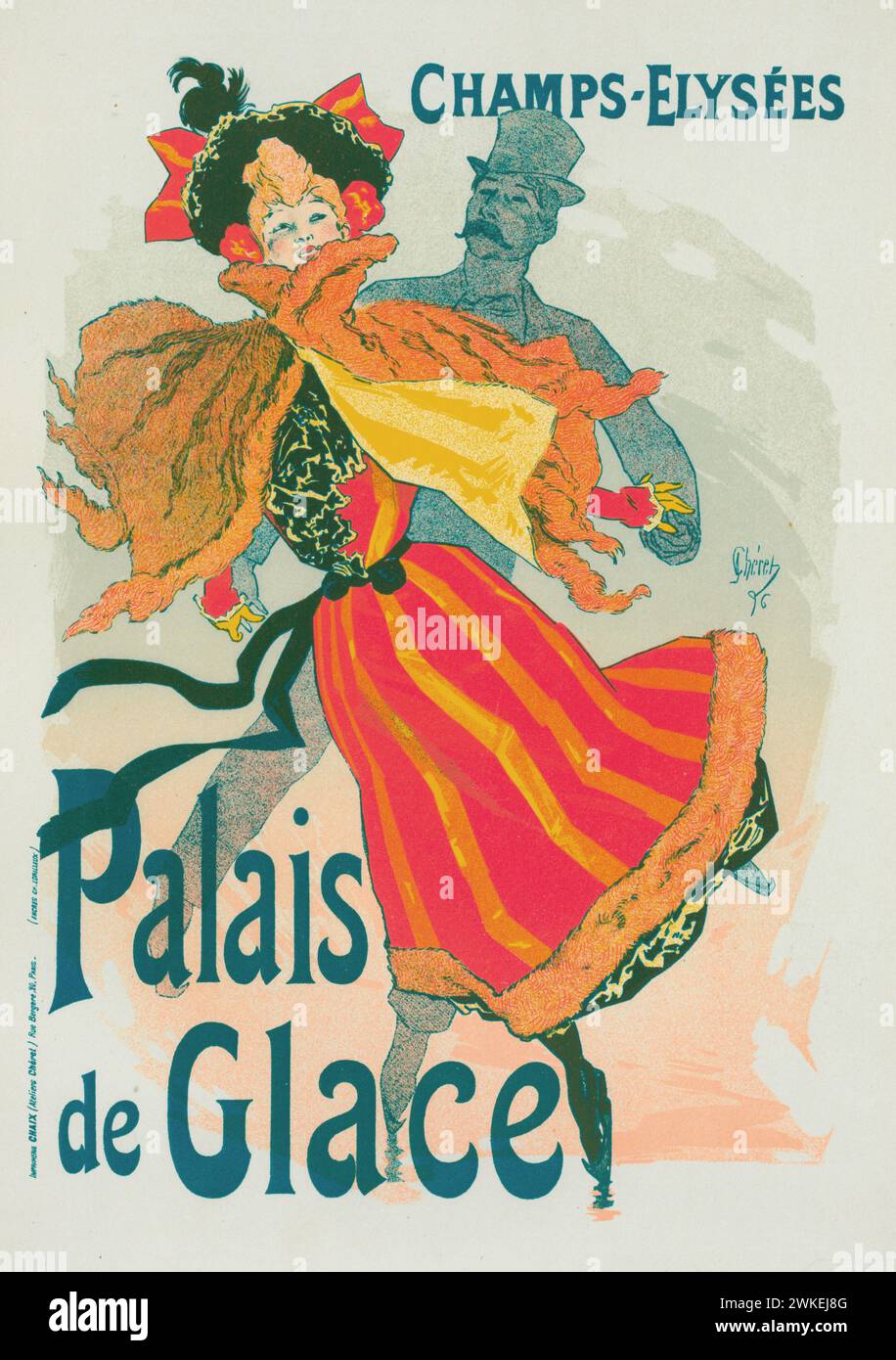 Palais de Glace. Museum: Privatsammlung. Autor: JULES CHERET. Stockfoto
