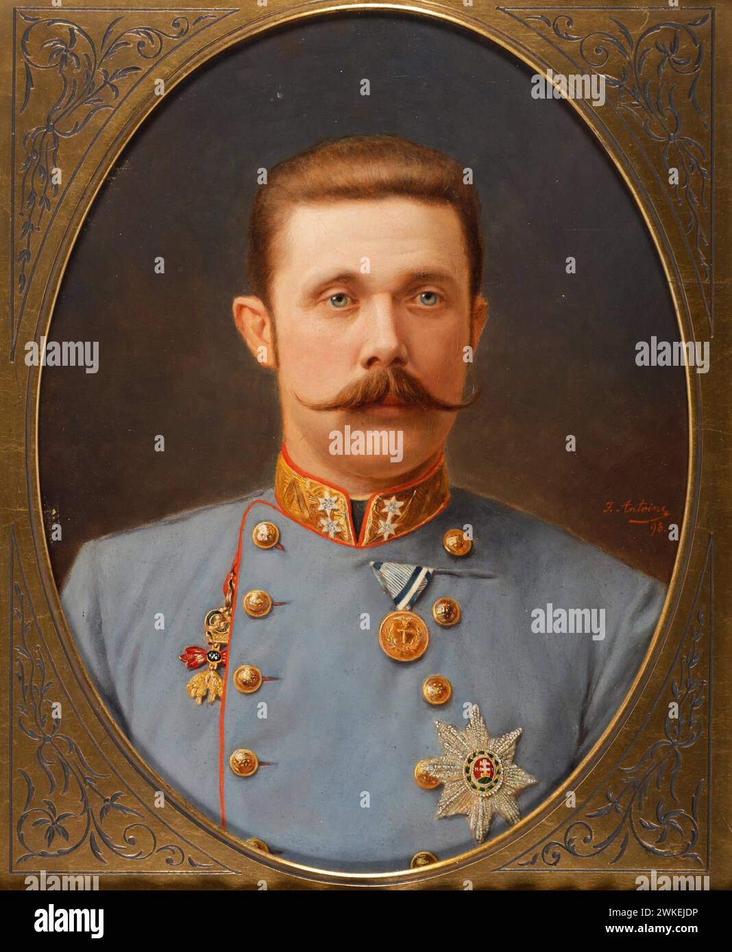 Porträt von Erzherzog Franz Ferdinand von Österreich-Este (1863-1914). Museum: Privatsammlung. Autor: Franz Antoine. Stockfoto