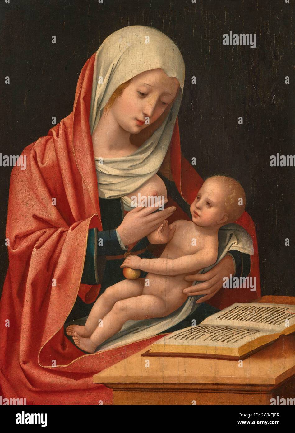 Madonna von der Milch. Museum: PRIVATE SAMMLUNG. Autor: Meister der weiblichen Halblängen. Stockfoto