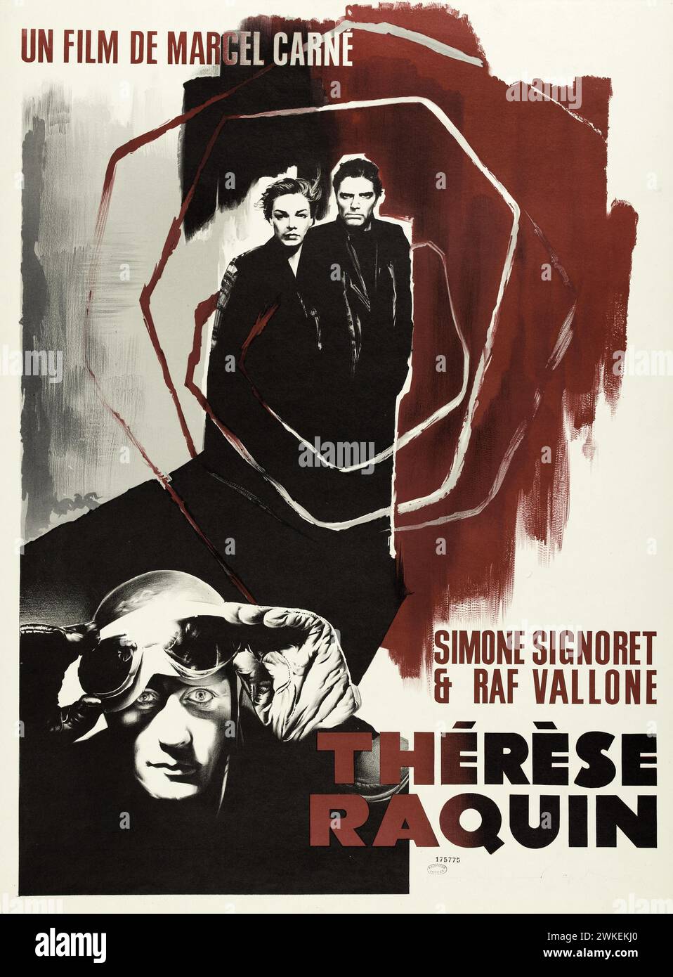 Filmplakat „Thérèse Raquin (die Adultress)“ von Marcel Carné. Museum: PRIVATSAMMLUNG. Autor: Raymond Gid. Stockfoto
