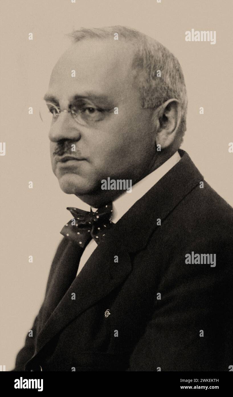 Porträt von Alfred Adler (1870-1937). Museum: Privatsammlung. Autor: Unbekannter Fotograf. Stockfoto