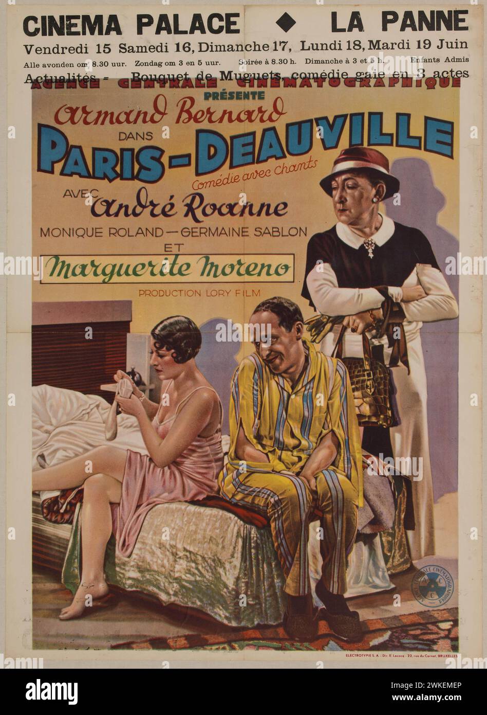 Filmplakat 'Paris-Deauville' von Jean Delannoy. Museum: PRIVATE SAMMLUNG. Autor: ANONYM. Stockfoto