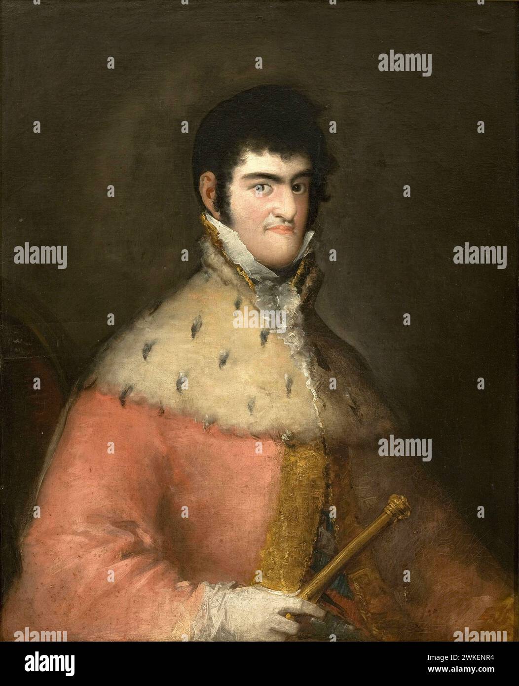 Porträt des Königs Ferdinand VII. Von Spanien. Museum: Museu de Arte de São Paulo. AUTOR: FRANCISCO DE GOYA. Stockfoto