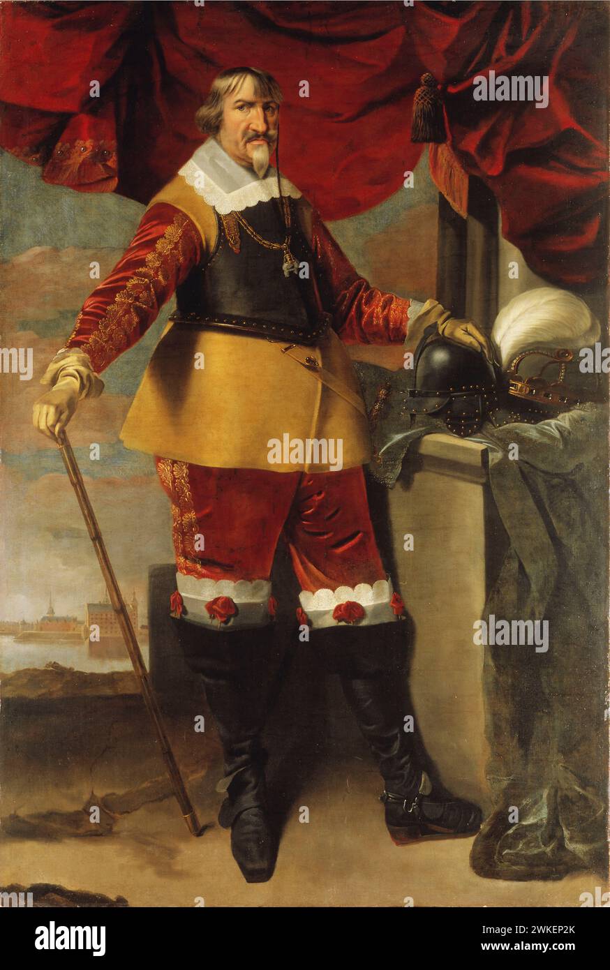 Porträt von König Christian IV. Von Dänemark (1577-1648). Museum: Nationalmuseum Stockholm. VERFASSER: KAREL VAN MANDER III Stockfoto