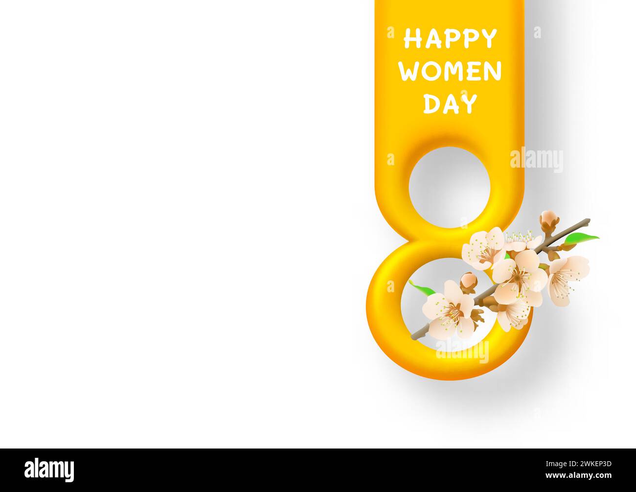 Banner Zum Internationalen Frauentag. Flyer für die Titelseite vom 8. März. Nummer 8. Vektor Stock Vektor