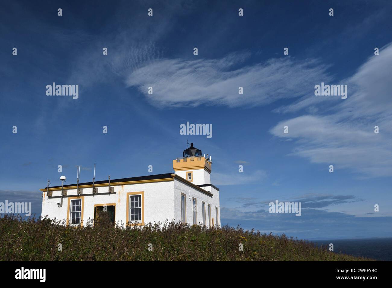 duncansby Head;Leuchtturm;caithness;pentland firth;Nordsee;Highlands;schottland;david alan stevenson;Baujahr 1924; Stockfoto