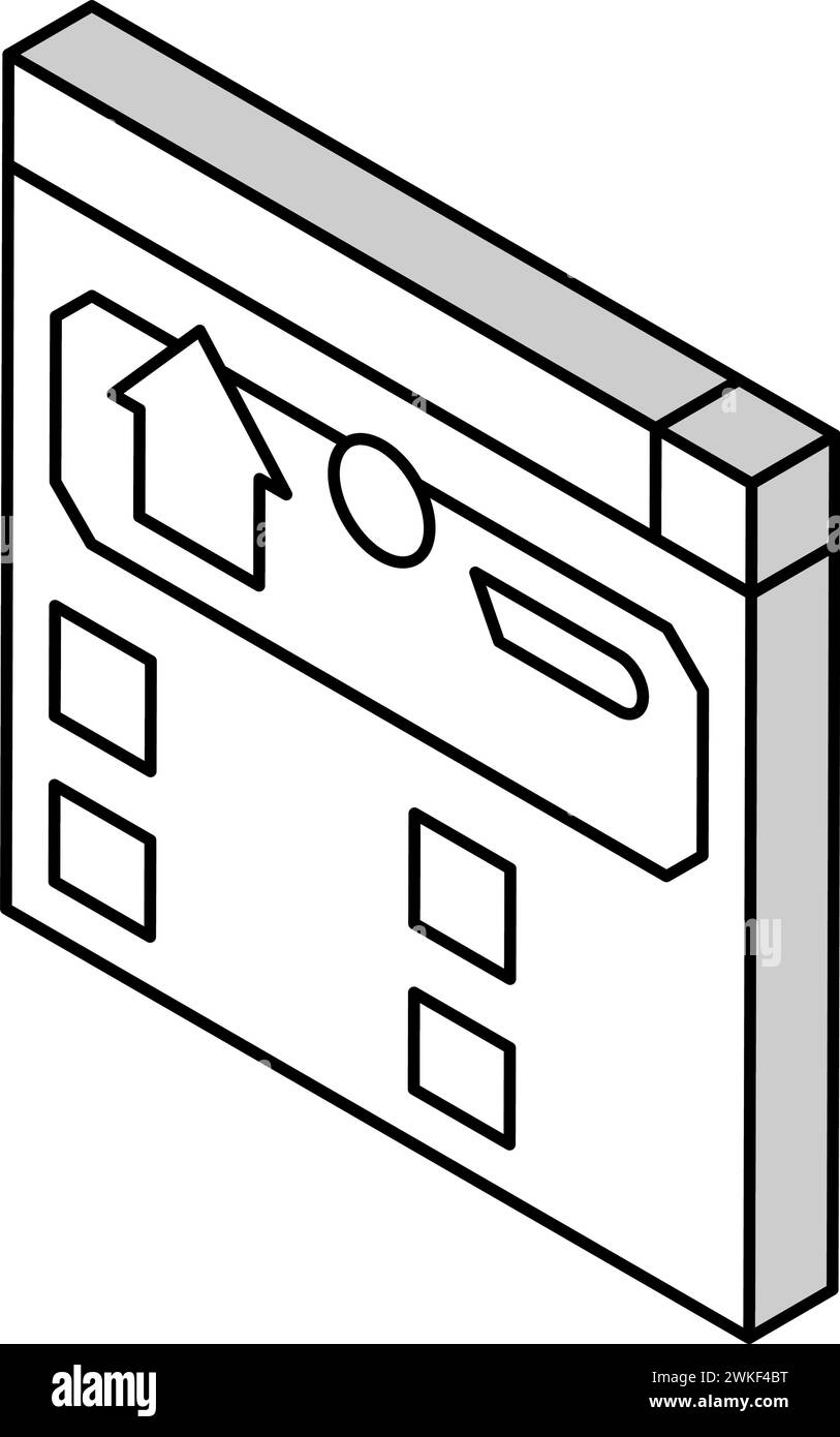 agentur Immobilien Immobilien Haus isometrische Icon Vektor Illustration Stock Vektor