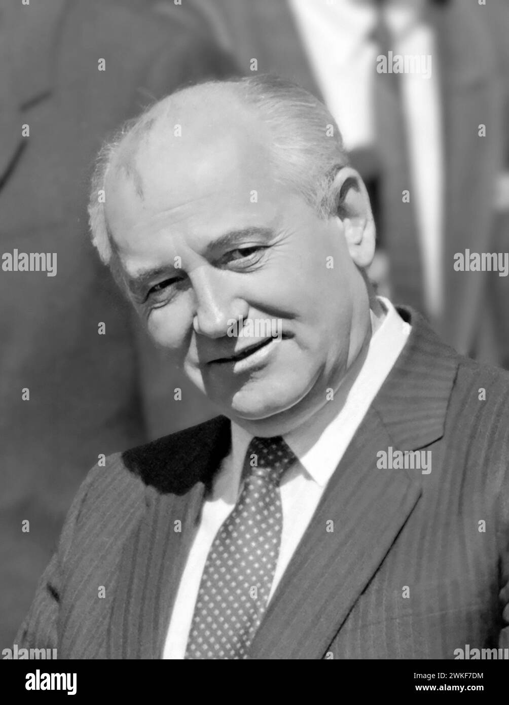 Michail Gorbatschow. Porträt des ehemaligen Präsidenten der Sowjetunion, Michail Sergejewitsch Gorbatschow (1931–2022) im Jahr 1990 Stockfoto