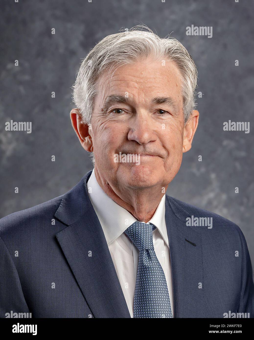 Jerome Powell. Porträt des Vorsitzenden der Federal Reserve, Jerome Hayden 'Jay' Powell (* 1953), offizielles Porträt, 2022 Stockfoto