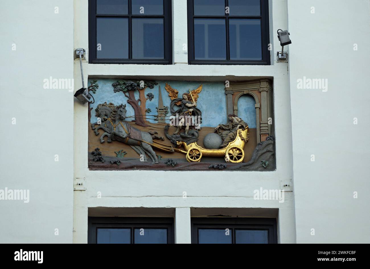 Detail des Maison du Char d'Or in Brüssel Stockfoto